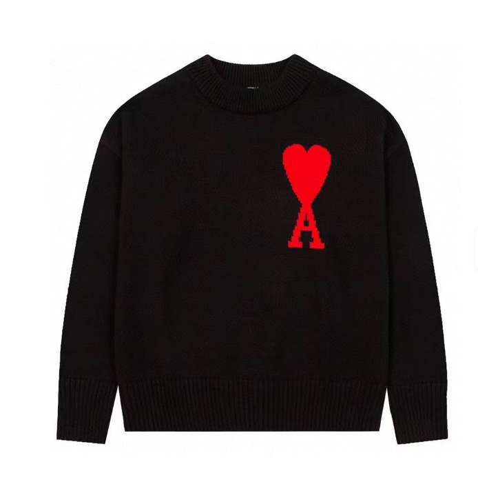 AMI Paris Signature Heart Embroidery Sweater