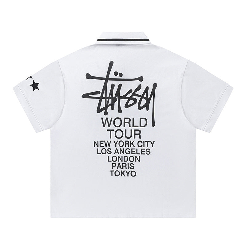 Stüssy "Crown & 8-Ball" Lion Polo Shirts.