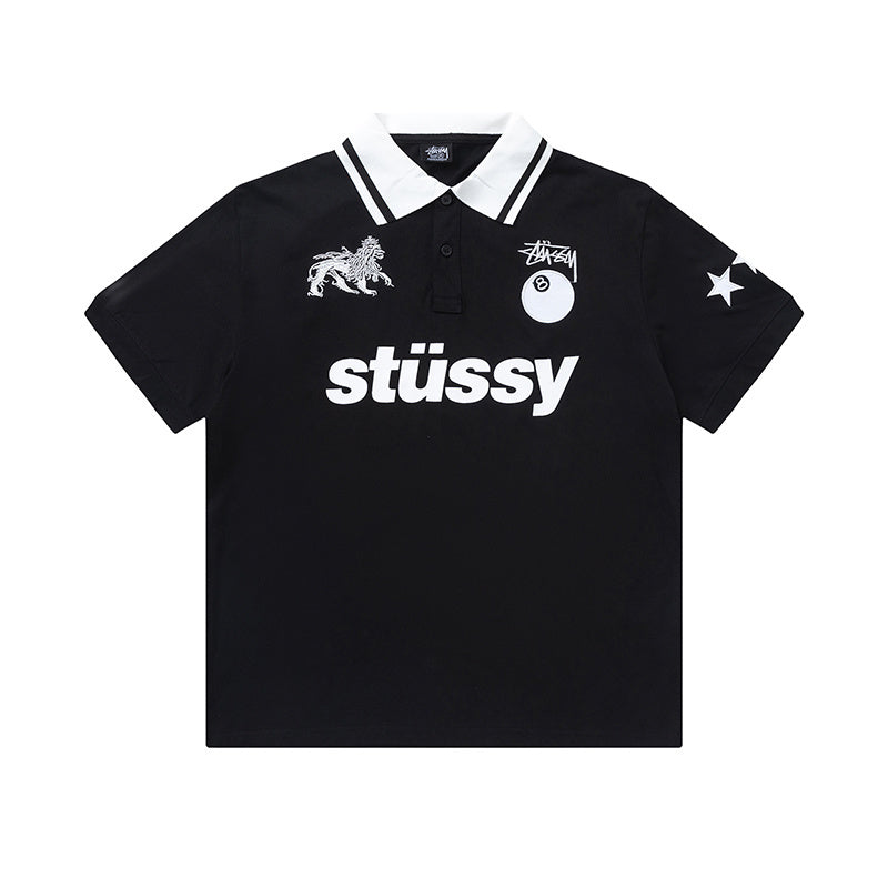 Stüssy "Crown & 8-Ball" Lion Polo Shirts.
